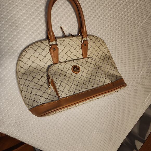 RIONI BRIONI SIGNATURE LAUREN 32 DOMED SATCHEL BAG ITALY - Picture 4 of 11